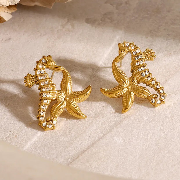 Seahorse & Starfish Studs