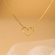 Heart Shape Hollow Out Pendant Necklace